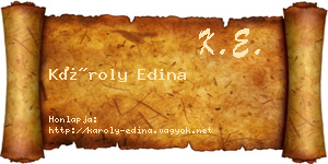 Károly Edina névjegykártya